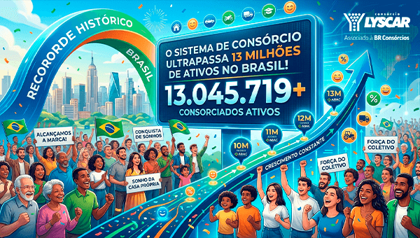 Consórcio no Brasil supera 13 milhões de participantes em 2026